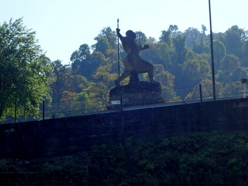 The front side of the monument; unfortunately a Sun Shot.